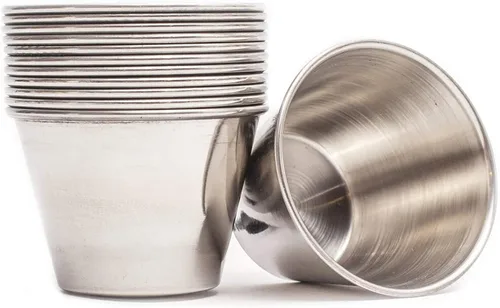 Miniatura 9 de Ramequines de acero inoxidable para condimentos y salsas, Ramequines de metal, Grado comercial, Multifuncional, Ideal para todas las salsas