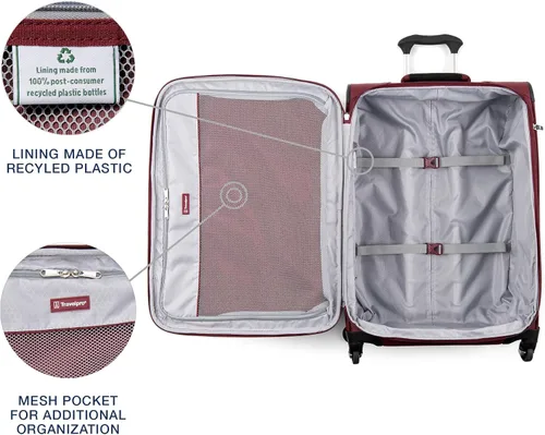 Miniatura 85 de Travelpro Maxlite 5 - Juego de 2 piezas de equipaje de mano de tela, expandibles con 4 ruedas giratorias, bolso blando para debajo del asiento, Negro