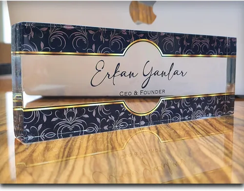 Miniatura 2 de Placa de nombre para escritorio de oficina, placa de escritorio personalizada, placa de oficina, flor, oficina, accesorios de escritorio, placa