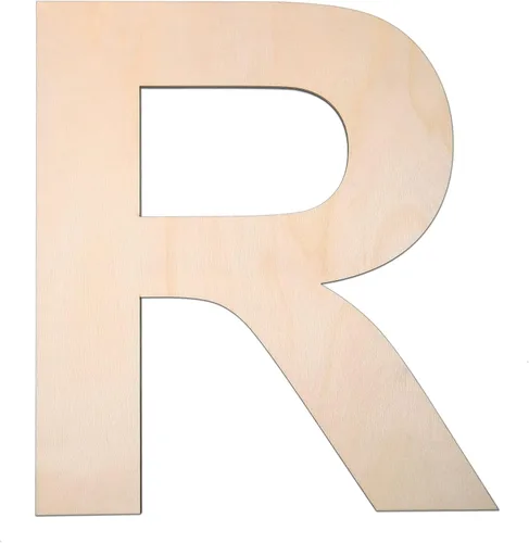 Miniatura 19 de Símbolo de madera de 12 pulgadas &, letra grande de madera sin terminar de 1/4 de pulgada de grosor para manualidades de bricolaje, decoración