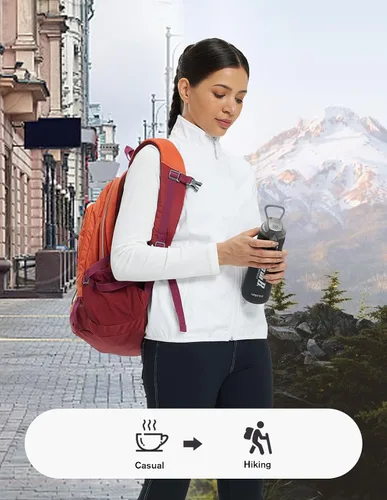 Miniatura 2 de fit space Chaleco Softshell para mujer, atlético, cálido, sin mangas, con bolsillos con cremallera, ciclismo, correr, golf