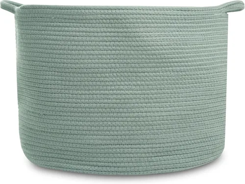 Miniatura 10 de Natemia Cesta de almacenamiento de cuerda, contenedor de guardería y organizador de juguetes (15 x 15 x 14 pulgadas), canasta para lavandería, Misty