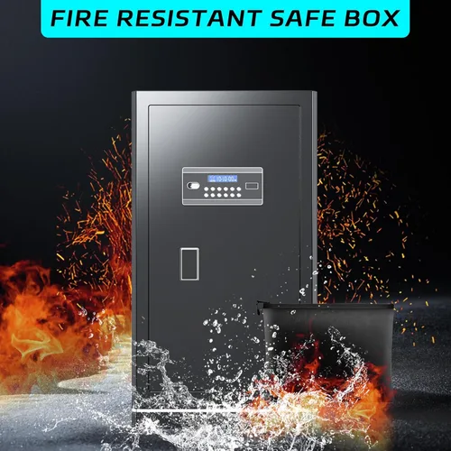 Miniatura 2 de Caja de seguridad FABAO de 6.5 pies cúbicos, caja de seguridad para el hogar con bolsa impermeable e ignífuga, caja de seguridad digital antirrobo