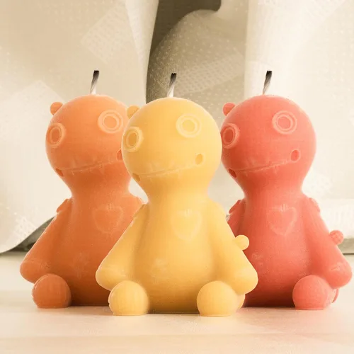 Miniatura 8 de Paquete de 4 moldes redondos de silicona para velas y chocolate, cilindro 3D y molde hecho a mano para velas y jabón Emr-candle-girl-sister
