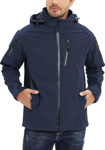 Miniatura 2 de TACVASEN Special Ops - Chaqueta táctica para hombre, resistente al agua, softshell y desmontable, con capucha