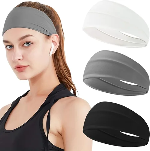 Miniatura 25 de JOYOYO Diademas deportivas transpirables para niños y niñas que absorben la humedad, banda elástica para el pelo para niños pequeños y adolescentes