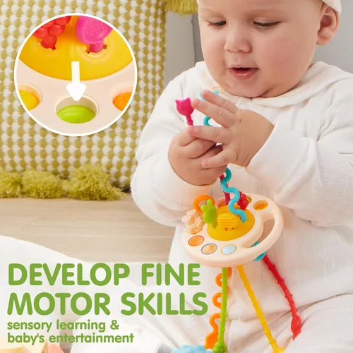 Miniatura 4 de JOYIN Juguetes para bebés - Juguetes Montessori para bebés, juguetes sensoriales de grado alimenticio presentes en círculos apilables