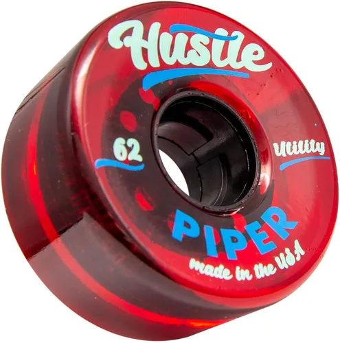 Piper Hustle - Ruedas para patines cuádruples para interiores y exteriores Rojo
