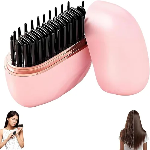 Miniatura 10 de Yaslayp Glambrushs Plancha de Pelo Mini, Cepillo Alisador de Pelo Recargable Inalámbrico Portátil, Control de Temperatura de 3 Velocidades, Plancha