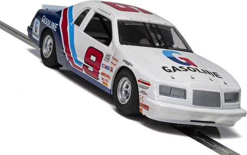 Miniatura 3 de Scalextric Ford Thunderbird Stock Car 1:32 Slot Race Car C4035, blanco, rojo y azul