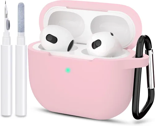Miniatura 30 de Compatible con AirPods 3, funda protectora de silicona para AirPods de tercera generación 2021, carga inalámbrica, azul oscuro