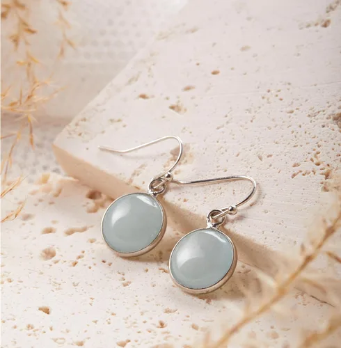 Miniatura 14 de 14K Gold Earrings for Women Handmade Green Jade Jewelry Green Stone Earrings for Women Dangle Birthstone Earrings Gift for Anniversary Graduation
