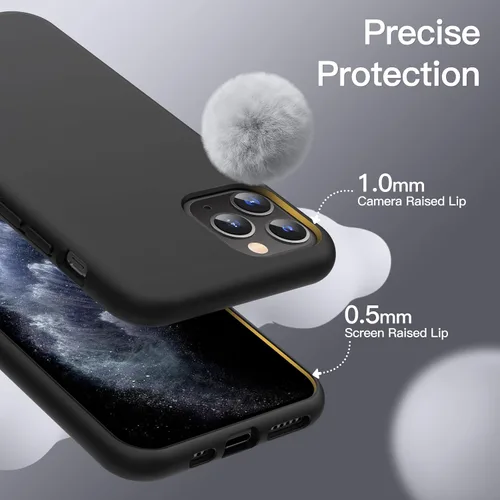 Miniatura 4 de JETech Funda de silicona para iPhone 11 Pro Max de 6.5 pulgadas, suave al tacto, funda protectora de cuerpo completo, a prueba de golpes con forro