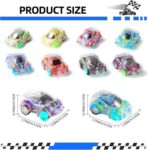Miniatura 2 de Juego de 50 Mini Autos de Retroceso, Vehículos de Carreras de Retroceso para Niños Pequeños, Juguetes a Granel, Regalos de Fiesta, Caja del Tesoro
