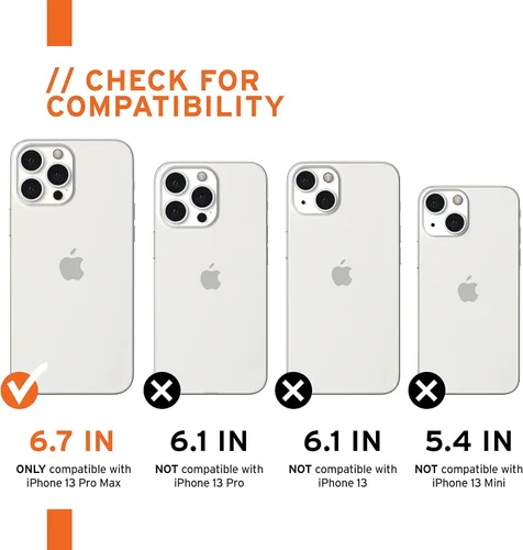 Miniatura 2 de URBAN ARMOR GEAR UAG - Funda protectora diseñada para iPhone 13 Pro Max, color negro, resistente, ligera, delgada, a prueba de golpes, Pathfinder