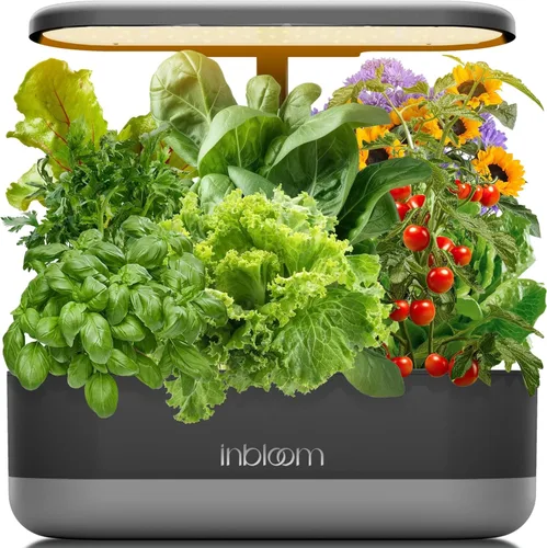 Kit de sistema de cultivo hidropónico de 12 cápsulas inbloom, kit de plantador de jardín de hierbas para interiores, sistema de cultivo hidropónico