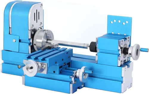 Mini máquina universal de torno de metal motorizada herramienta de bricolaje para trabajar la madera de sobremesa para hobby ciencia, educación,