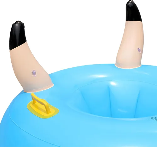 Miniatura 9 de Banzai: Bump ‘N Bull Battle Set - Red & Blue, 2 Inflatable Body Bumper Toys, 37" Animal Ring Boppers, Bouncer Grip Handles, Outdoor Game Play, Kids