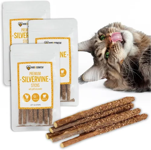 Miniatura 5 de Hide & Scratch Bolas de hierba gatera Silvervine prémium (paquete de 3) – Todo natural, tejido a mano para estimular el juego y promover la salud