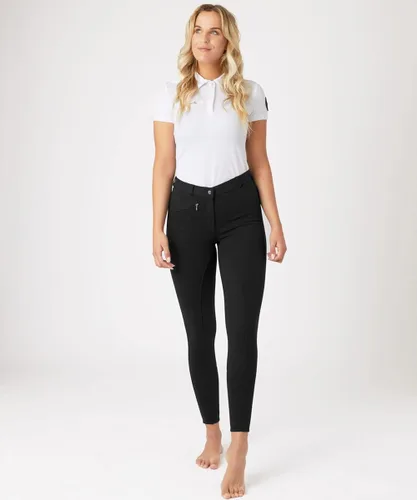 Miniatura 6 de HORZE Active - Pantalones de asiento completo con agarre de silicona para mujer Cintura de tiro medio con bolsillo frontal