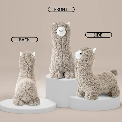 Miniatura 7 de Marwood Lindo tope de puerta decorativo para el hogar y la oficina, tope de puerta interior con peso de alpaca de tela de animal de peluche Gorra