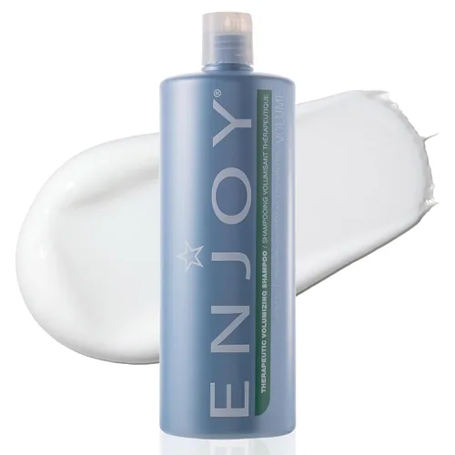 Miniatura 9 de Enjoy Champú terapéutico voluminizador, limpiador estimulante y espesante del cuero cabelludo para cabello fino o adelgazante, menta, árbol de té