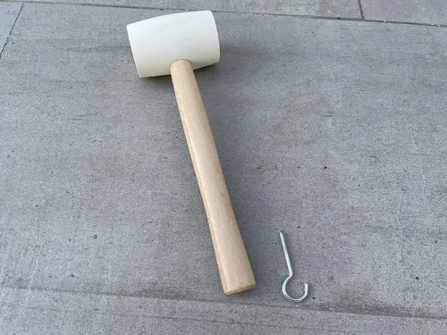 Miniatura 8 de Sandbaggy Mazo de goma 20 onzas de grado industrial Para aplicaciones como construcción y paisajismo Hecho de roble sólido Cómodo para uso