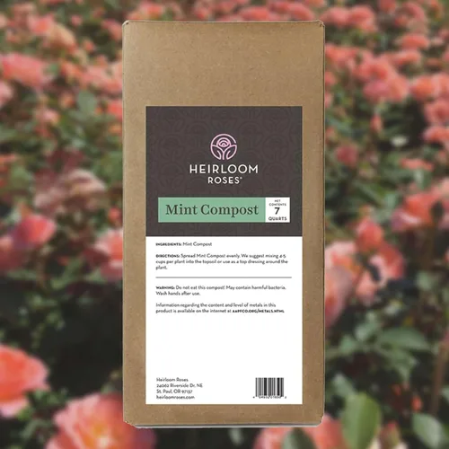 Heirloom Roses Compost de menta, 100% natural, enmienda superior del suelo para plantar rosas, rico en micronutrientes y nitrógeno para verduras y