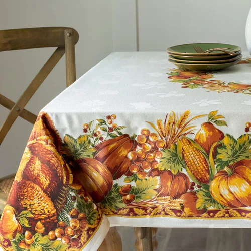 Miniatura 7 de Benson Mills mantel con diseño de moños navideños, 55% algodón, 45% poliéster