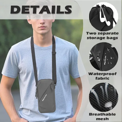 Miniatura 6 de Prime Comfort Funda para teléfono celular con correa cruzada ajustable, cordón para el cuello y correa para la muñeca, soporte para teléfono celular