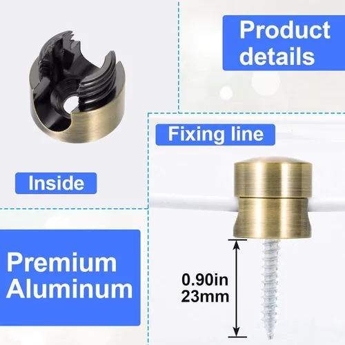 Miniatura 3 de SmallCat 3 juegos de soportes de cargador para cables, soportes de anclaje de cable ajustables de color cobre antiguo, clips de cable de metal