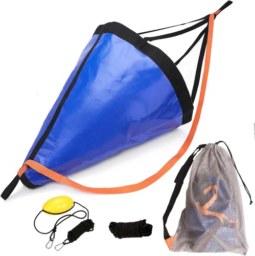Miniatura 8 de Calcetín de deriva para bote de pesca, bolsa de control de deriva de ancla de mar para kayak, canoa, pontón y botes de curricán - paracaídas