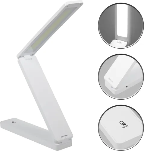 Miniatura 7 de POPETPOP Adjustable USB Light with Light Modes Folding Eye Care Desk Lamp for Home Office Rechargeable and Battery Powered Portable Reading