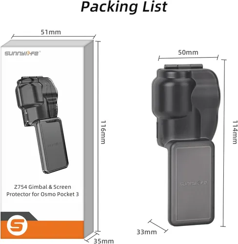 Miniatura 7 de Funda de pantalla de cardán compatible con DJI OSMO Pocket 3, protector de lente de cámara, funda protectora para Osmo Pocket 3, accesorios de Osmo