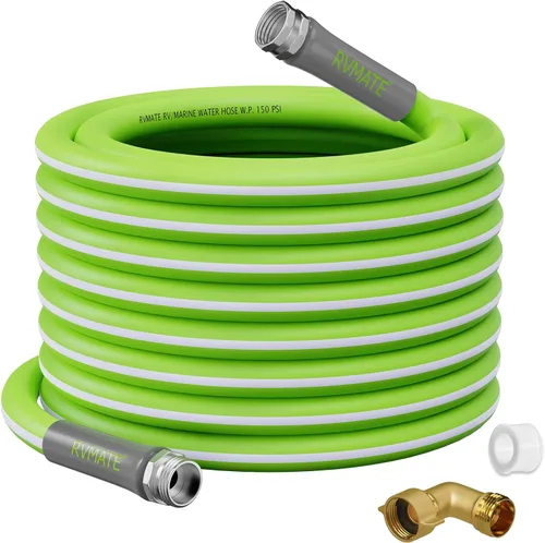 Miniatura 14 de RVMATE Manguera de agua para autocaravana de 15 pies, 5/8 pulgadas de diámetro interior, manguera de agua potable sin plomo, sin fugas, manguera