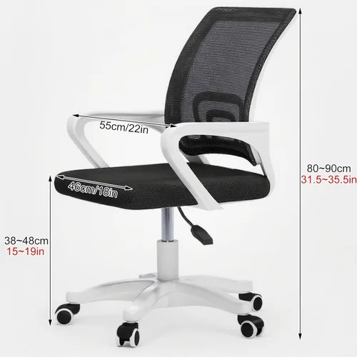 Miniatura 7 de Ergonomic Office Chair with Back Support, Extended Armrest Design Comfy Desk Chairs with Thickened Cushion and Stable Chassis, Comfortable Fit to