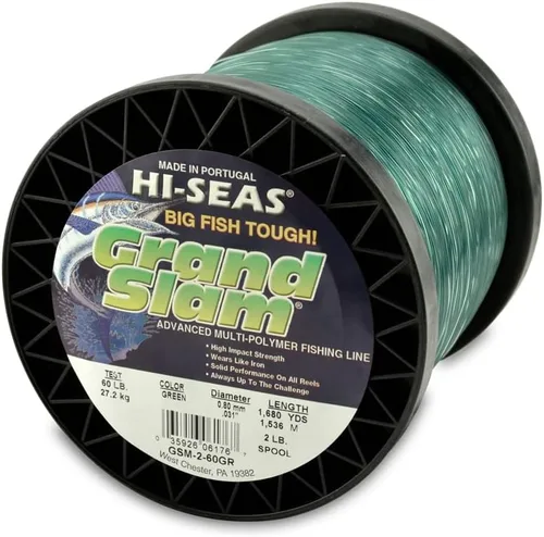 Miniatura 36 de HI-SEAS Grand Slam - Sedal de pesca de monofilamento, fuerte y resistente a la abrasión, en agua dulce y salada transparente, rosa, verde, azul Azul