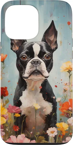 Miniatura 24 de Boston Terrier in Flower Garden Dog Art Lovers Design Case for iPhone 17
