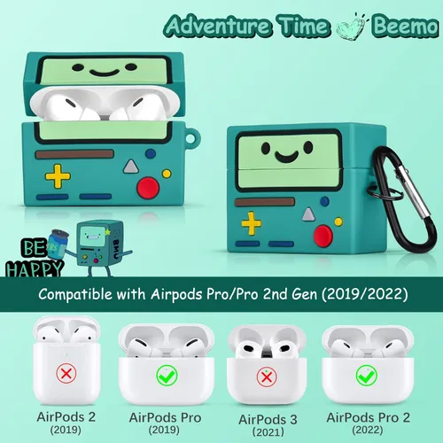 Miniatura 2 de Funda para AirPod Pro 2, KOREDA Bonita Funda de Juego de Dibujos Animados para Airpods Pro de 2ª generación/1ª generación (2023/2022/2019)