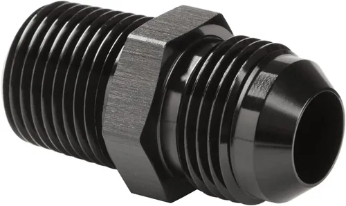 Miniatura 48 de 3AN macho Flare a 1/4 NPT tubo macho 90 grados codo adaptador unión aluminio negro