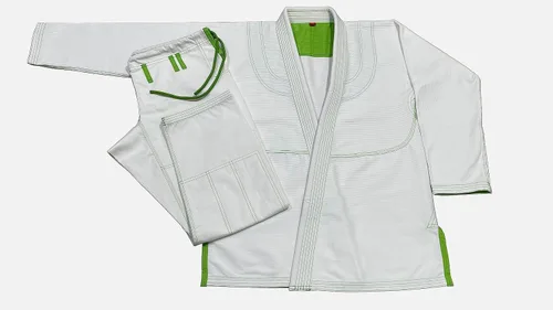 Miniatura 2 de Bjj Gi Jiu Jitsu Con Puntada Verde Bjj Gi Jiu Jitsu Kimonos Gi 100% Algodón Perl Tejido 450GSM