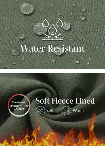 Miniatura 5 de BALEAF Pantalones con forro polar para mujer, para invierno, térmicos, resistentes al agua, cruzados, acampanados, cálidos, corte de bota