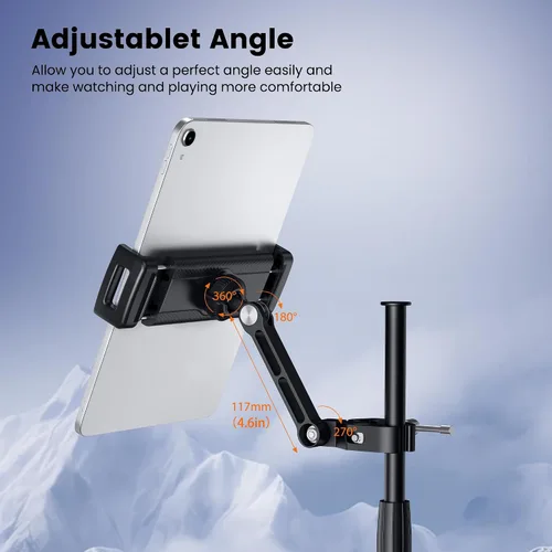 Miniatura 4 de CreaDream Soporte para tableta para soporte de micrófono, soporte de aluminio para micrófono y soporte de música para teléfono y iPad, soporte