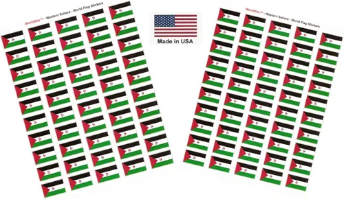 Miniatura 74 de 100 calcomanías de la bandera de Alaska; 1.5" x 1" hechas en Estados Unidos, calcomanías autoadhesivas de la bandera del estado para álbumes