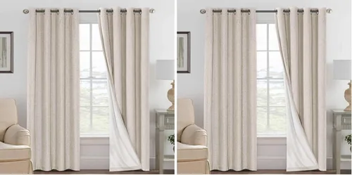 Miniatura 52 de H.VERSAILTEX Cortinas opacas de lino de 72 pulgadas de largo, 100% absolutamente opacas, con aislamiento térmico, con textura de lino, cortinas