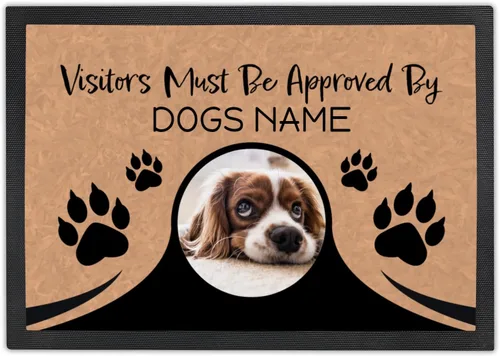 Tapete personalizado para puerta de perro con foto y nombre, tapete de bienvenida personalizado, tapete para puerta delantera, tapete para puerta