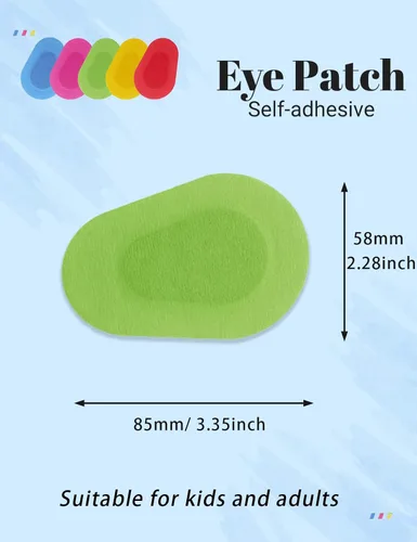 Miniatura 5 de 20 parches adhesivos para los ojos para niños, parche médico desechable transpirable para ambliopía ojo perezoso, vendajes adhesivos sin látex