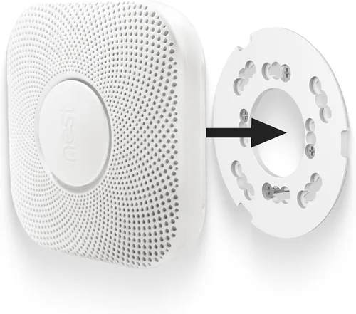 Miniatura 2 de Placa de montaje de repuesto para Google Nest Protect 2ª generación (cable y batería) - Placa trasera de repuesto para modelos de detector Nest 06A