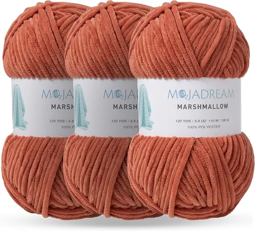 Miniatura 22 de 3PCS 3.5oz Hilo de Chenilla para Mantas Amigurumi: Hilo de Terciopelo Suave para Bebé para Tejer Mantas y Hacer Ganchillo Voluminoso 5# Hilo 3