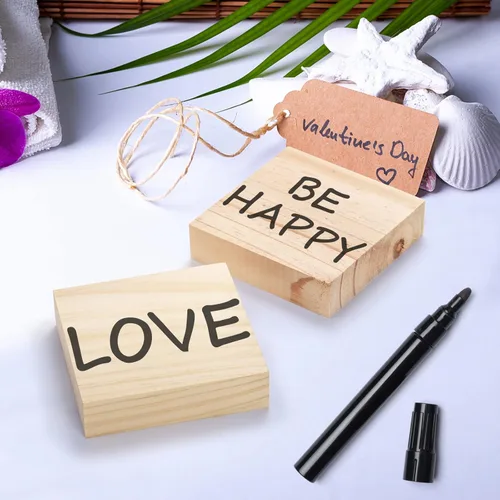 Miniatura 7 de YOUEON Paquete de 12 bloques de madera sin terminar para arte y manualidades, tablero de madera MDF de 4 x 4 x 1 pulgada, bloques cuadrados